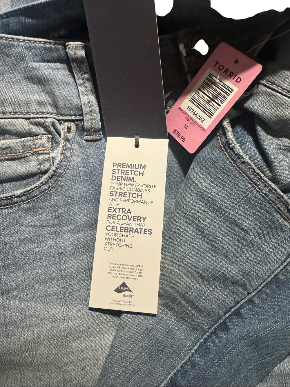 NWT TORRID SIZE 14R WOMENS PREMIUM JEGGING LIGHT WASH DISTRESSED SKINNY JEANS - Picture 14 of 14
